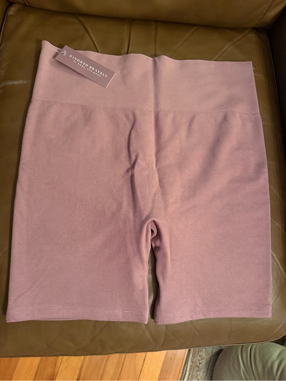 Kindred Bravely Dusty Mauve High-Waist Bike Shorts